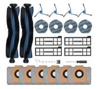 Juego de accesorios para robot aspirador Eufy X10 Pro Omni, piezas de repuesto que contiene 2 cepillos principales, 4 filtros, 6 bolsas para el polvo, 4 almohadillas de limpieza, 4 cepillos laterales,