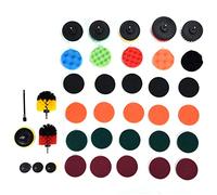 Juego de accesorios para taladro B de 37 Uds., Kit con 10 20 almohadillas para fregar 5 alfombrillas de esponja, juego de taladro eléctrico B para azulejos de bañera y coche,