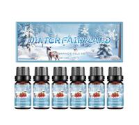 Juego de aceites aromáticos de Navidad, aceites esenciales de invierno, 6 aceites esenciales de Navidad de alta calidad para difusor, fabricación de velas, juego de regalo de aceite perfumado para