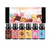 Juego de aceites aromáticos - Fragancia de seis piezas de 10 ml | Mezcla de aceités aromáticos: duradero parecido a un caramelo con aceites respetuosos con la piel para aromaterapia, velas, jabó