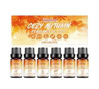 Juego de aceites esenciales, 6 x 10 ml, aceites esenciales para difusores, aceites esenciales puros naturales, aceites esenciales para humidificadores, aceites esenciales puros para el hogar, oficina,