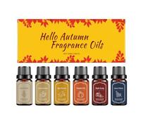 Juego de aceites esenciales para difusor de 6 x 10 ml, aceite aromático de aromaterapia, juego de regalo para jabón en casa, fragancias para hacer jabón de velas, bola secadora, pastel de calabaza