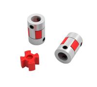 Juego de acopladores de acoplamiento de mandíbula en L, acoplamientos en L XB D14L22 Conector de motor de eje flexible de ciruela de aluminio de dos mandíbulas(3mm to 8mm)