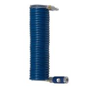 Juego de acoplamientos para manguera en espiral, acoplamiento de seguridad NW 7,4, nailon 11 PA, diámetro de manguera 11,8 x 9,5, PN a 23 °C máx. 11 bares. Longitud: 5,0 m.