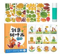 Juego de actividades de arte de hojas para niños, kit de manualidades de animales de hoja de otoño | Juego de manualidades hecho a mano para otoño, recuerdos de para niños, niñas, adolescentes
