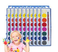 Juego de acuarela - acuarela lavable - Mini juego de acuarela en forma de corazón 10 piezas lavable juego de arte con pinceles y libro para colorear, regalo de San Valentín, aula, escuela, creativo