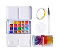 Juego de acuarela profesional - Pintura portátil de veinte sombras, fórmula reactiva de cambio de color | Colección de acuarelas de de para niños, principiantes, bocetos al aire libre