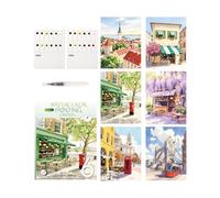 Juego de Acuarelas | 12 Colores en Estuche Profesional con Pincel | Material de Pintura a la Acuarela - para Hogar, Estudio, Escuela, Universidad, Viajes, Coche, Exterior, Pintura Mural y Bocetos