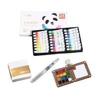 Juego de acuarelas - Kit de viaje de paleta de colores ligera, juego de acuarela de viaje para artistas de bolsillo, kit de viaje de paleta de colores de diseño ligero con varios colores