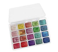 Juego De Acuarelas Para Principiantes | Pintura Acuarela Kit 20 Colores | Tamaño de Viaje con Brillo para Educación Artística Dibujo Boceto Bricolaje