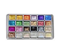 Juego De Acuarelas Perlescentes - Acuarelas Metálicas Sólidas Y Sólidas, Paleta De Kit De Pintura Perlescente Artística | Kit De Pintura Artesanal Finamente Molida Para Artistas Profesionales, Stud