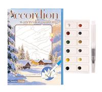 Juego De Acuarelas - Rotuladores Plegables Pintura Artículos De Dibujo, Material Papel Diseño Portátil, Colores Al Agua Para Principiantes, Coloración Artesanal Journaling Creación Artística | A