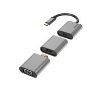 Juego de adaptador de vídeo 6 en 1, Mini-DisplayPort, HDMI™, VGA, aluminio