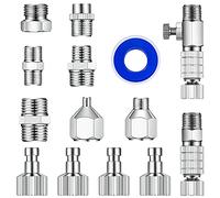Juego de adaptadores de aerógrafo multitamaño, 14 piezas, acopladores de desconexión de liberación rápida aerógrafo, kit adaptador de aerógrafo para compresor de aire, tubo de aerógrafo