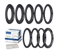 Juego de adaptadores de anillo de filtro de 77 mm, anillos de paso de metal para todas las marcas, UV ND CPL 77-46 mm, 77-49 mm, 77-52 mm, 77-55 mm, 77-58 mm, 77-62 mm, 77-67 mm, 77-72 mm, 77-82 mm +