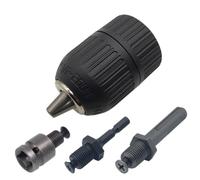 Juego de adaptadores de cambio rápido de 4 Uds., rosca de 1/2 "-20UNF, convertidor de portabrocas sin llave de 2-13mm for vástago SDS-Plus y hexagonal de 1/4"