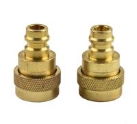 Juego de adaptadores de conector de latón para R134A a R1234YF, accesorios ajustables de alta y baja presión, conexión rápida para aire acondicionado de coche