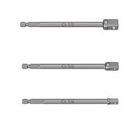 Juego de adaptadores de dados largos, 1/4,3/8 y 1/2 ', 3 piezas