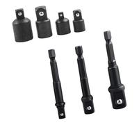 Juego de adaptadores de enchufe cuadrado de acero de 1/4 3/8 1/2 pulgadas con 3 varillas de extensión, accesorios de herramientas resistentes, juego de adaptadores de enchufe