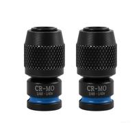 Juego de adaptadores de enchufe de 2 piezas para llave de impacto, herramienta de conversión hexagonal de 1/2 a 1/4 pulgadas, funda con resorte de cambio rápido, construcción de acero al cromo vanadio
