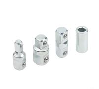 Juego de adaptadores de enchufe de 4 piezas, reductor de cromo vanadio para destornillador de impacto, llave de carraca, cabeza de manga convertidora de 3/8 a 1/4 1/2 pulgadas
