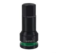 Juego de adaptadores de enchufe de impacto de 3/4 pulgadas | Casquillos hexagonales H10-H36 para llave de impacto | Para herramienta de accionamiento de acero CR-MO con agujero de pin para