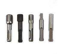 Juego de adaptadores de enchufe hexagonal - Kit de 5 piezas de manguito de portabrocas para taladro de martillo con adaptadores cuadrados de 1/4 pulgadas, 3/8 pulgadas, 1/2 pulgadas, acero al cromo