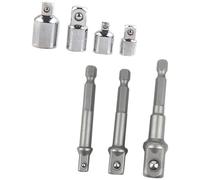 Juego de adaptadores de enchufe intercambiables con varilla de extensión para herramientas de 1/4 3/8 1/2 pulgadas