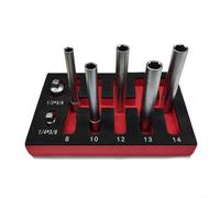 Juego de adaptadores de enchufe para llave de 3/8 pulgadas hexagonal de 120 mm y conexión de 12 puntos (cabeza hexagonal)