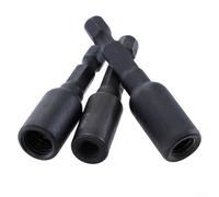 Juego de adaptadores de enchufe para tuercas de inserción y pernos de suspensión, M6 M8 M10 Cr-Mo broca autorroscante con vástago hexagonal de 1/4 pulgadas, compatible con taladro eléctrico a (B)