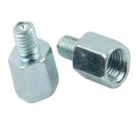 Juego de adaptadores de espejo for patinete, accesorios cromados en sentido horario, hembra de 10mm a macho de 8mm, for motocicleta