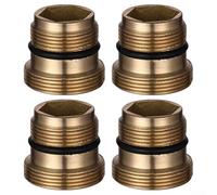 Juego de adaptadores de grifo de 4 piezas, juego de adaptadores de cobre integrado, conector G1/2 G3/4 a M22 para aireador de cocina, accesorios de fontanería de instalación rápida (18,2 mm)