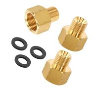 Juego de adaptadores de línea de latón, conversión de rosca inversa de 3/8 pulgadas hembra a macho de 1/4 pulgadas para picnic, estufa, adaptador de tanque de cocina