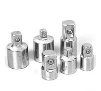 Juego de adaptadores de llave de vaso para herramientas de accionamiento de 1/10.2 cm, 3/20.3 cm, 1/5.1 cm, conector reductor de acero 45# resistente para uso en taller mecánico, kit de 6 piezas