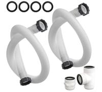 Juego de adaptadores de manguera de piscina de 1.5 pulgadas con junta dividida y conector en T compatible con Intex para bomba de filtro Coleman y válvula de drenaje
