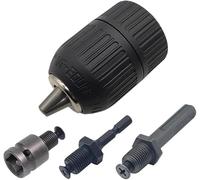 Juego de adaptadores de portabrocas de cambio rápido, 4 Uds., rosca de 1/2 "-20UNF, convertidor sin llave de 2-13mm for vástago SDS-Plus y accionamiento hexagonal de 1/4"