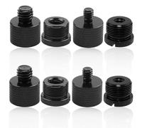 Juego de adaptadores de soporte de micrófono de 8 piezas con hembra de 5/8 pulgadas a macho de 3/8 pulgadas, hembra de 3/8 pulgadas a macho de 5/8 pulgadas, hembra de 5/8 pulgadas a macho de 1/4