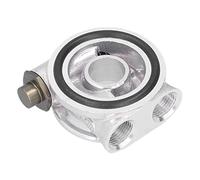 - Juego de Adaptadores de Termostato de Placa Sándwich de Aleación de Aluminio con Filtro de Enfriador de Aceite para Coche, 3 / 4in 16-UNF AN10 M18x1.5mm