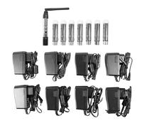 Juego de adaptadores de transmisor DMX512 inalámbricos, 1 transmisor inalámbrico DMX512, 7 receptores inalámbricos DMX512, 8 fuentes de alimentación para iluminación de escenarios, transmisor y