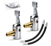 Juego de adaptadores de válvula multifunción compatibles con Bosch EasyPump, 4 piezas, 2 adaptadores de válvula de coche de 8 mm, 2 mangueras de inflado de neumáticos, para neumáticos de coche