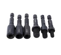 Juego de adaptadores de vástago hexagonal de 1/4 pulgadas, Cr-Mo autorroscante para tuercas M6/M8/M10, broca de taladro de alta dureza para montaje de tablero de carpintería