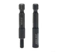 Juego de adaptadores de zócalo de 2 piezas de vástago hexagonal de 1/4 pulgadas para M5 para tornillos autorroscantes de 4 mm, adecuado para tuercas de inserción y pernos de suspensión, uso con