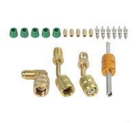 Juego de adaptadores HVAC R410A diseñado para transición de rosca externa SAE interna de 5/16 pulgadas a SAE de 1/4 pulgadas en sistemas