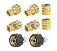 Juego de adaptadores para lavadora a presión, barra de 14 mm, juego de conexión para limpieza de vehículos, limpieza y mantenimiento comercial de edificios