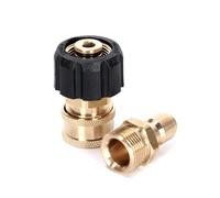 Juego de adaptadores para lavadora de alta presión de 2 piezas (diámetro interior de M22-14 mm a cabeza hembra de 3/8 + diámetro interior de M22-14 mm a Cabeza macho de 3/8) 5000PSI