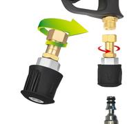 Juego de adaptadores para Parkside Quick Connect a M22 rosca interior giratoria 360° - Conector rápido anti enrollamiento de latón compatible con limpiador de alta presión Parkside M&M Smartek