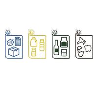 Juego de adhesivos para la recogida selectiva PROCITY, en exteriores