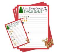 Juego de adivinanzas con imágenes de emoji de canciones navideñas, paquete de 15 actividades divertidas para adultos, oficina, grupo de iglesia, Acción de Gracias, fiesta de vacaciones