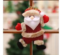 Juego de adornos colgantes de Navidad con gnomo de Papá Noel, muñeco de nieve y muñecas de alce para decoración de árboles y ventanas, añadiendo un ambiente festivo al hogar (A)