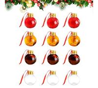 Juego de adornos colgantes - Mini colgantes de cristal 12 piezas - Bolas ornamentales para manualidades Kit de acrílico transparente DIY recargables - decoraciones transparentes para beber